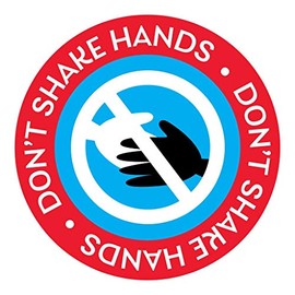 Healthy Habits Decals - Don’t Shake Hands - 4 Pack (3.75")