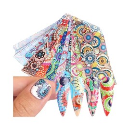 Generic Plaid Trellis Check Camo Grid Nail Foil Transfer Sticker 10Pcs 20X4Cm Xk1028 Nail Wraps Art Stickers Manicure Supplies for Women for Home Nails Full Long Lasting Easy Apply and Remove