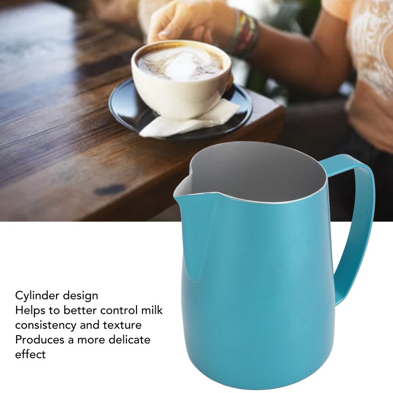 Milk Frother Cup Professional Stylish Exquisite Slanted Mouth Stainless Steel