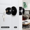 Coolty Door Knob with Lock/Key Front Door Knob Set Exterior