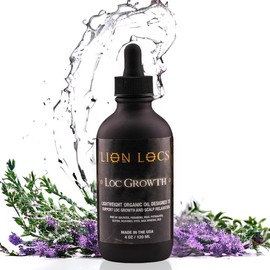 Lion Locs Organic Dreadlocks Growth Oil with Argan, Jojoba, Tea Tree, and More - Haircare for All Types - Size: 2oz