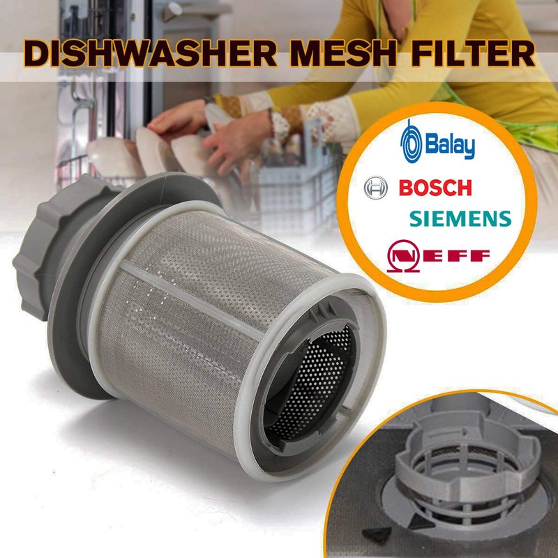 ELECTROHOGAR Filter for Bosch Dishwasher, Metal Filter + Fine Sieve,