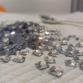 Finstone Rhinestones hotfix,Iron on Rhinestones (Crystal, Square 8 x 8 mm,500 pcs/pkg)