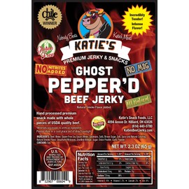 Ghost Pepper'd Beef Jerky-GLUTEN FREE - No Preservatives, Nitrites, or MSG