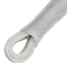 YIKAOMAI® Washing Line with Steel Core, Outdoor, Heavy Duty, Extra Strong Washing Line with a Load Capacity of 200 kg, Rustproof and Waterproof Washing Line for Garden, Green (4 mm - 30 m, Clear)