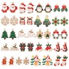 MARFOREVER 40Pcs/20 Pairs Christmas Charms, Christmas Gold Enamel Charms Pendants