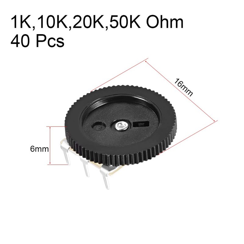 sourcing map Control Wheel Potentiometer for Audio Stereo Volume Switch
