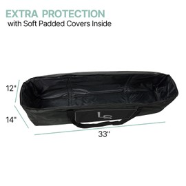 LimoStudio 33 x 12 x 14 inch (L x W x H) Soft Frame, Photo Equipment Extra Large Carry Bag, Hand Strap, Front Pocket, Thick Padded Soft Cushion Storage Protection, Foldable Collapsible Case, AGG3425