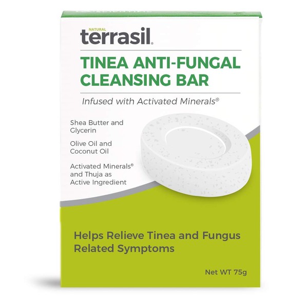 Tinea Soap for Tinea Versicolor Relief – Natural Anti-Fungal Medicated Cleansing Soap Bar by Terrasil (75gm)