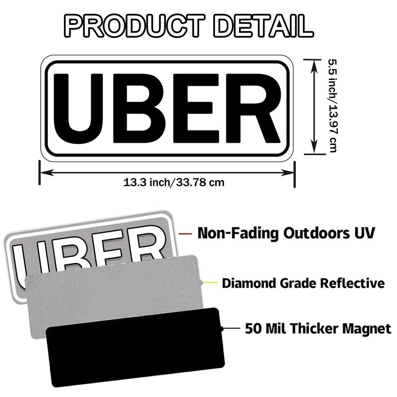 3PCS Delivery Vehicle Car Magnet, Flex Driver Car Signs, Delivery