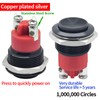 ZJWZJH 19mm Momentary Push Button Switch Black High Round Cap