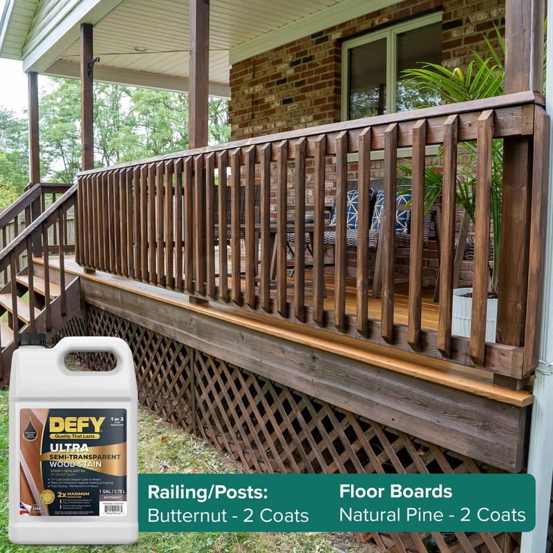 DEFY Ultra Semi-Transparent Outdoor Wood Stain and Sealer in One