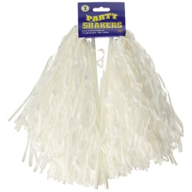 Beistle 66301-W Pkgd Poly Shakers-512 Strand, 12" x 11", White