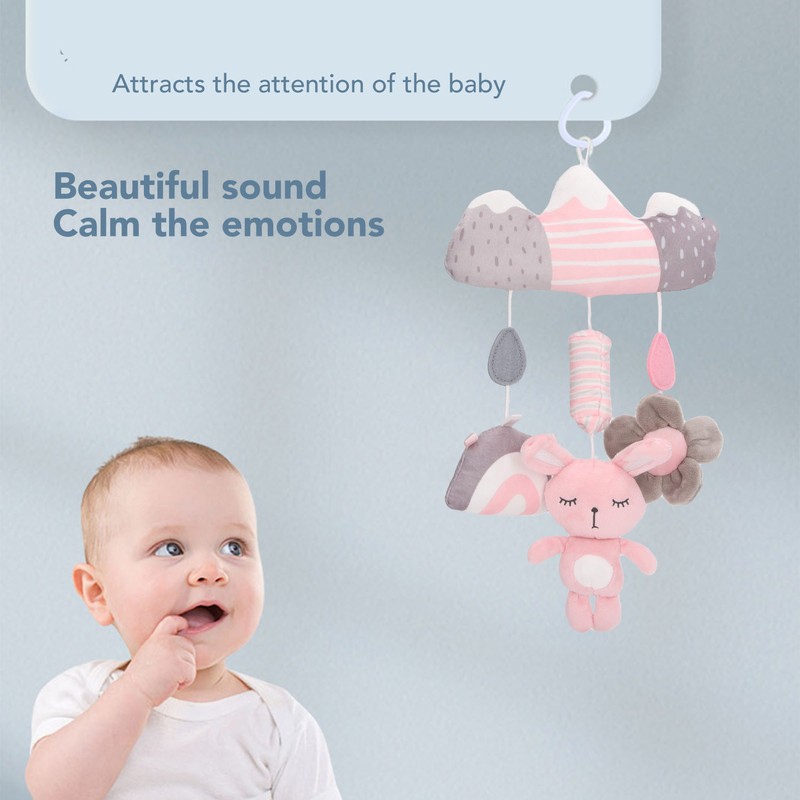 Baby Mobile Sensory Toy Soft Plush Learning Development Interactive Sound
