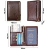 Porta Pasaporte Viaje,Cartera para Pasaporte RFID(Marrón cafe)