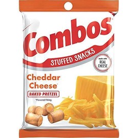 COMBOS Cheddar Cheese Pretzel Baked Snacks 6.3-Ounce Bag (Pack of 12)