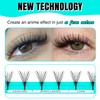 VAVALASH Anime Butterfly-Wing Lash Extensions,Premade Manga Lashes 0.07 C/D Curl,