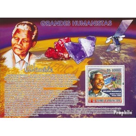 Prophila Collection Sao Tome e Principe Block 623 (Complete Edition) 2007 Fighter Against Racism (Stamps for Collectors) Space