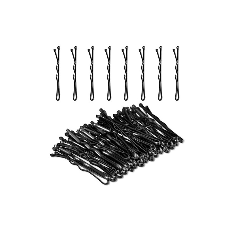 Bobby pins (Black), Count-50, PurpleMart's Black bobby pins, Slideprrof and