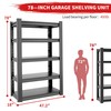 OPTYMIRA 5 Tier Metal Garage Shelving Units and Storage,78" H*48"