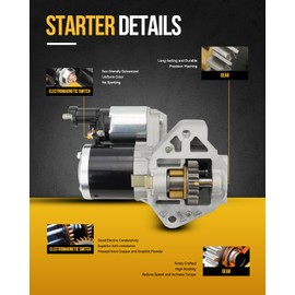 KAC Starter Upgraded,for Kohler 2409801 2509808 2509809 2509811 25-098-09 6744,6744N for John Deere Toro Cub Cadet Scotts Thomas Grasshopper 1994 95 96 97 98 99 2000-2015 Kohler HP 15-27