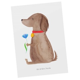 Mr. & Mrs. Panda Postcard Dog Flower - Gift, Dog Mum, Dog Motif, Dog Saying, Pet, Dog Love, Postcards, Dog Owners