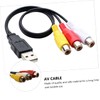 Tofficu 1Pair USB to Audio Cables Adapter Set for Home