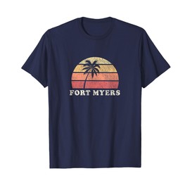 Fort Myers FL Vintage 70s Retro Throwback Design T-Shirt