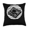 Vintage Handheld Video Game Console Retro Gamer Throw Pillow