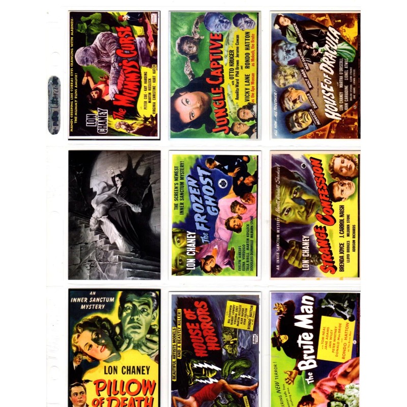UNIVERSAL MONSTERS SET CUSTOM TRADING CARD 90 CARDS SET