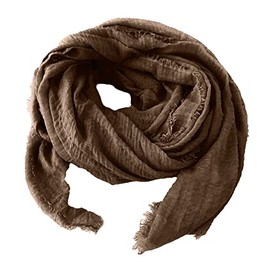 Niklarson PaTV7 Women's Poncho Stole Pareo Viscose Plain 190 x 100 cm, cappuccino