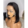 Straight Human Hair Bob Wig, 12 inches, 30 cm, 13x4