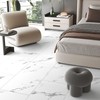 FunStick 30x60cm Carrara Marble Peel and Stick Floor Tile White