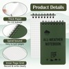 Waterproof Notebook, 4 Pack Mini Notepads, All Weather Pocket Notepad,
