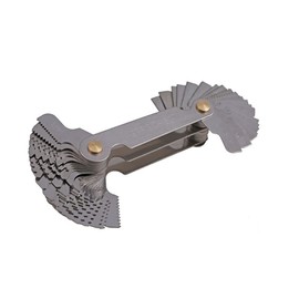 MEDUSHASHA Pitch Gauge, Stainless Steel, Screw Pitch Gauge, Portable, Durable, Practical, Metric, 60°, 24 Pieces, Surveying Tool