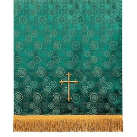 Murphy Robes Millenova Communion Cloth Embroidered with Gold Latin Cross Sanctuary Table Runner, 20 x 80-Inch, Emerald Green