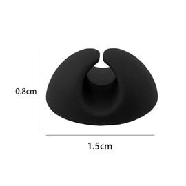 5Pcs Black Self-Adhesive Cable Management Clip Organizer Cord Sticky Silicone Cable Holder Clips,Cord Management,Accessories and Supplies