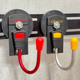 Lzdrason Super Strong Magnetic Hooks, Strong Magnetic Hooks for Hanging Heavy Duty, Magnetic Tool Holsters, Red