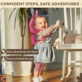 Baby Backpack Head Protection - Rabbit, Wide Size Cushion, Effective Baby Fall Back Head Protector Cushioning, Superior Head Protector for Baby Walking