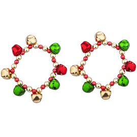 Lux Accessories Goldtone Christmas X-Mas Holiday Jingle Bells Pulsera