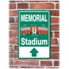 Memorial Stadium - Retro Style Direction Sign