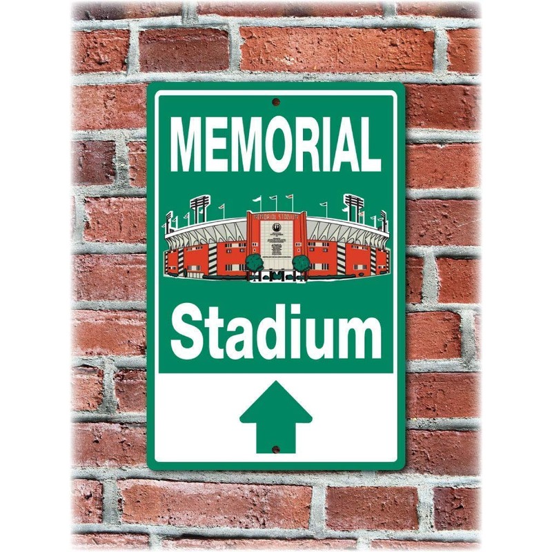 Memorial Stadium - Retro Style Direction Sign