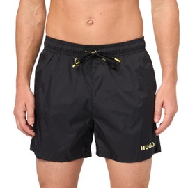 HUGO Pop Logo Swim Trunks, Black Olive, L