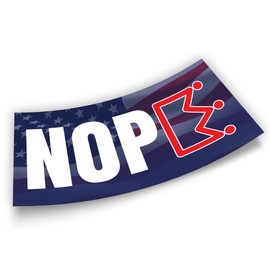 Nope No Kings in America Bumper Sticker FDT Resist Anti Funny Liberal Feminist Social Justice Feminist Human Rights US Flag Vinyl Decal for Car Truck, Waterproof UV-Resistant 7.5x3.75in