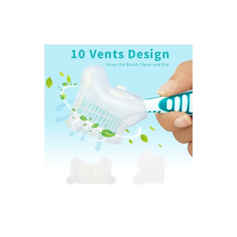 Juego de 3 fundas de cepillo de dientes con ventilación