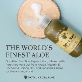 Aruba Aloe After-Sun Skin Repair Lotion - Hydrating and Soothing - Enriched with Aloe Vera - 4.2 oz Bottle