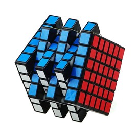 YUNTENG 6x6 Speed Cube Qiyi 6 by 6 Big Speed Cube 6x6x6 Cube Puzzle Game Toy Black for Children and Adults