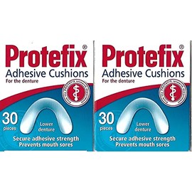 PROTEFIX Cuscinetti adesivi per protesi inferiore - 2x30pz - Cuscini Box Sligthly Danneggiato 100% ok.