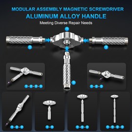 AXIDA 115 in 1 Ratchet Screwdriver Set, Magnetic Screwdriver sets, Multi Bit Free Combination Ratchet Screwdriver Set Portable Repair Tool Kit for Furniture, Computer, Bicycle and DIY