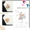 Wendalern Ballet Dancer Brooch Pin Sparkly Rhinestone Dancing Girl Safety